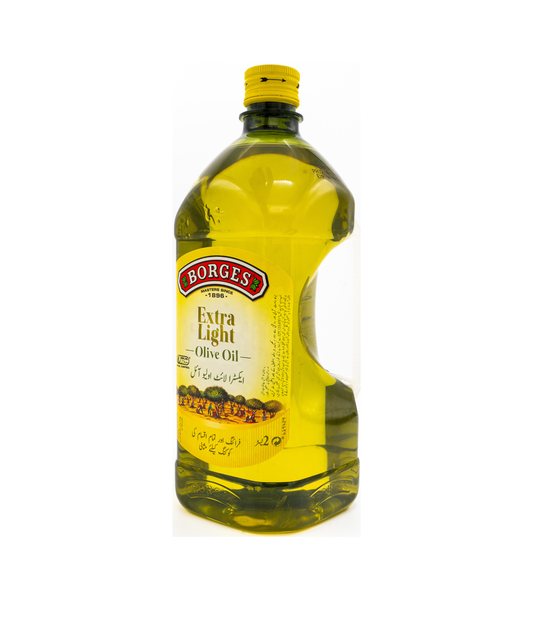Borges extra light olive oil 2 Liter for cooking and frying Pakistan