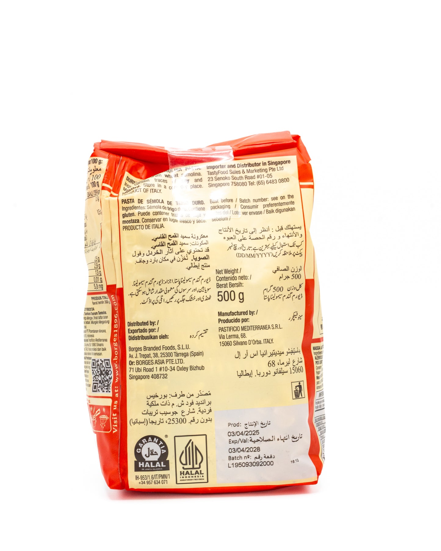 Borges Fusilli Pasta 500g