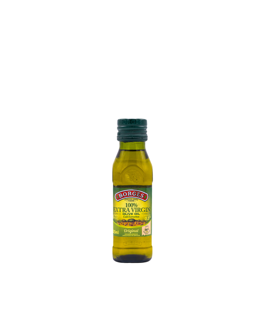 Bottle of Borges 100% Extra Virgin Olive Oil on a white background