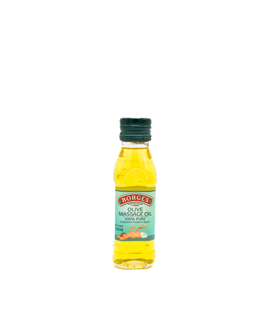 Bottle of Borges olive oil on a white background
