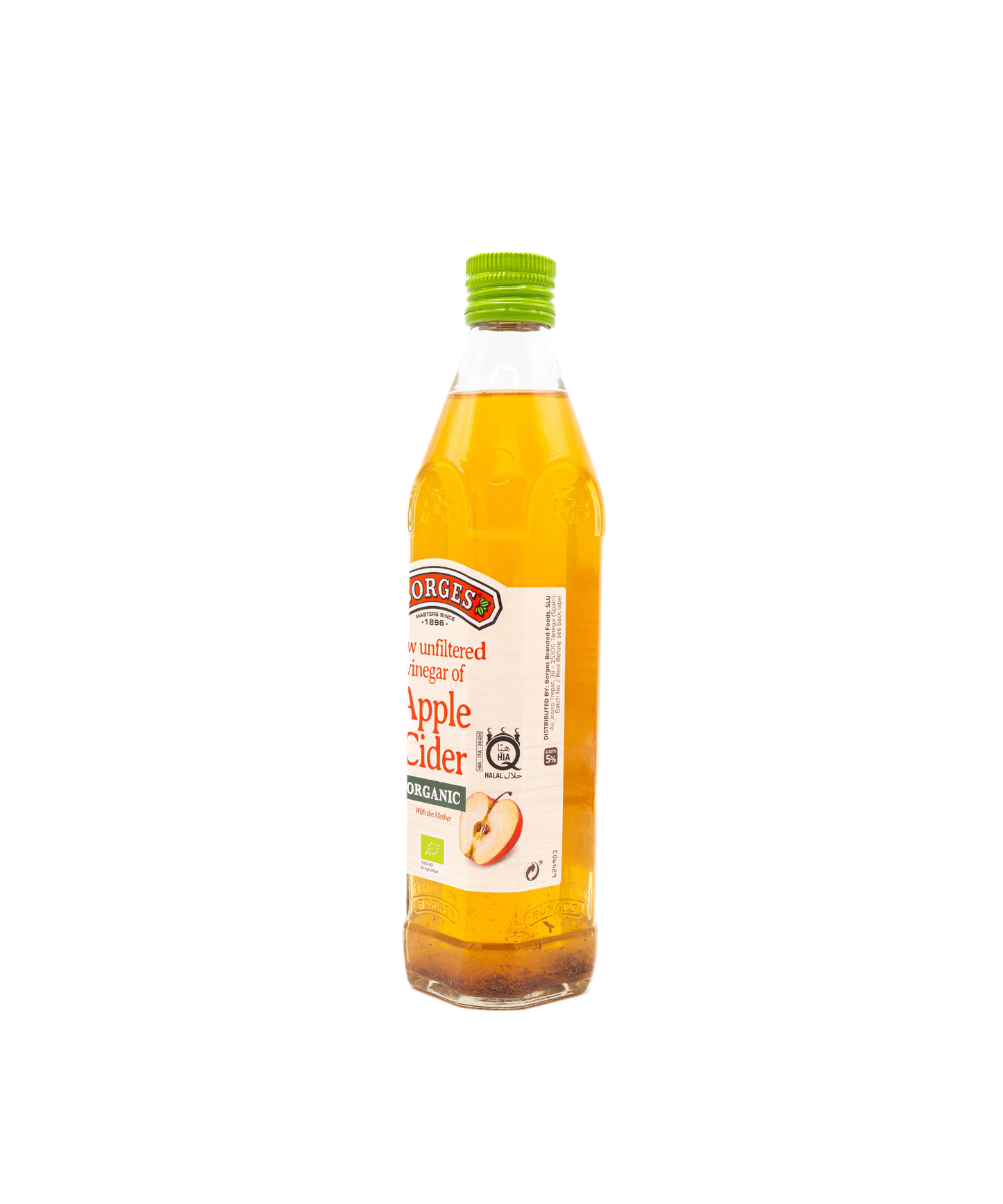 Bottle of Norges' Apple Cider on a white background