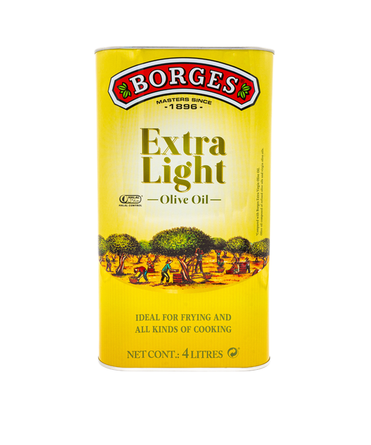 Borges extra light olive oil 4 Liter for cooking and frying Pakistan