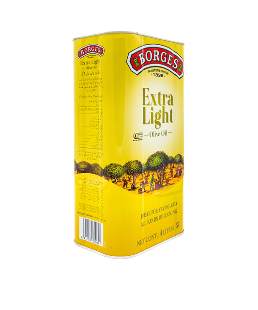 Borges extra light olive oil 4 Liter for cooking and frying Pakistan