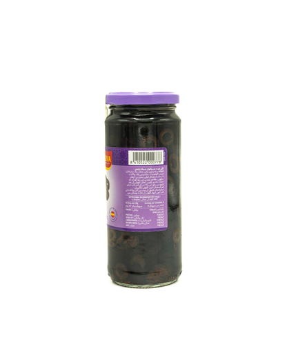Jar with a purple lid and label on a white background
