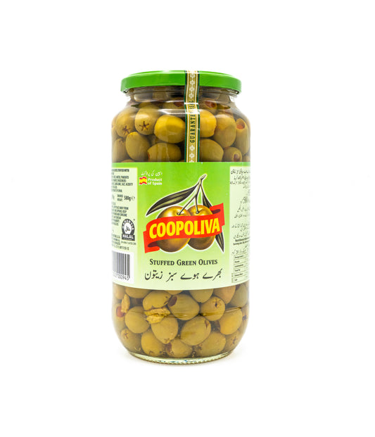 Coopoliva Stuffed Green Olives with Pimento 580gm