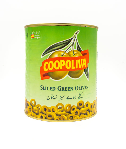 Coopoliva Sliced Green Olives 1560gm