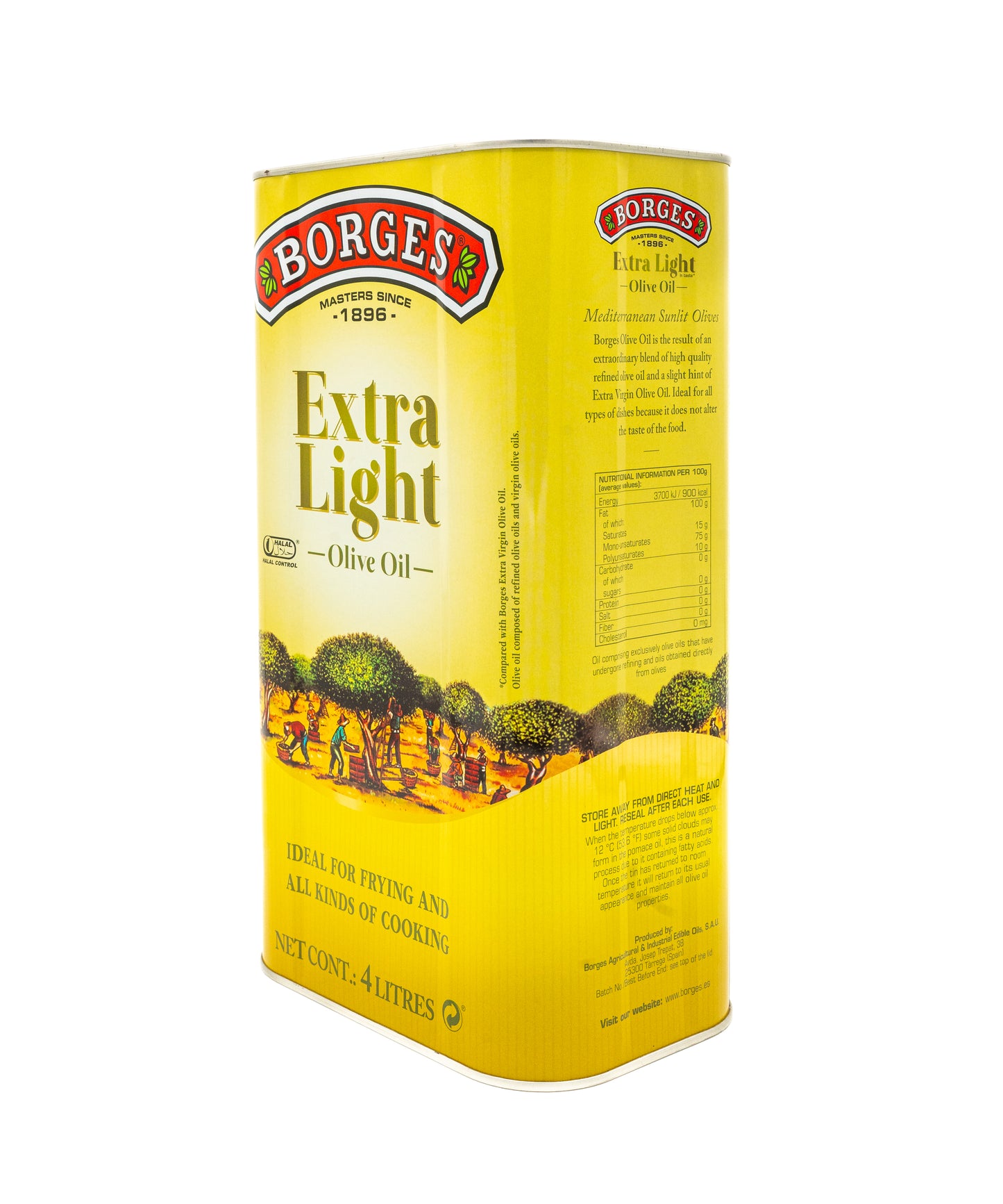 Borges Extra Light Olive Oil 4 Ltr