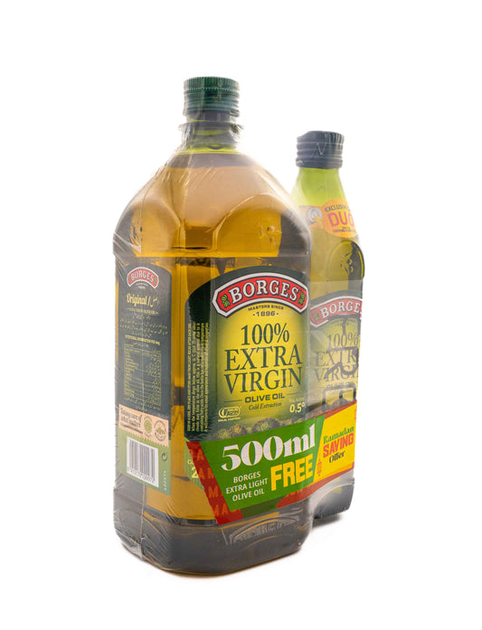 Borges Extra Virgin Olive Oil 2 Ltr with 500 mL free