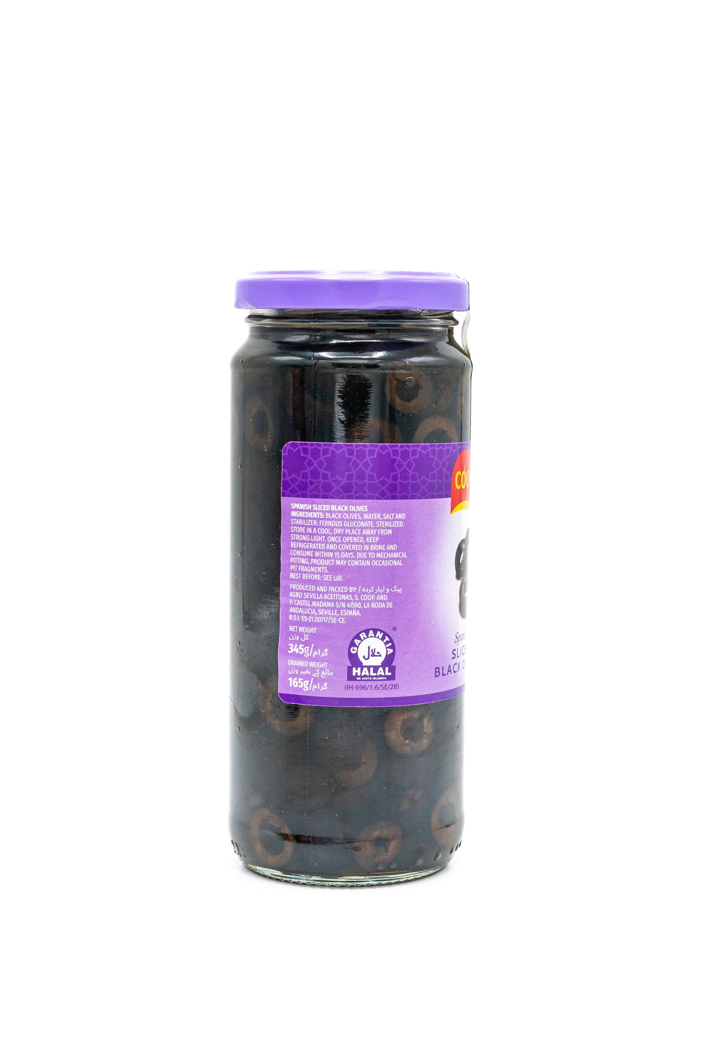 Coopoliva Sliced Black Olives 165gm